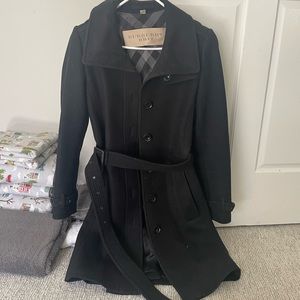 Womens Burberry Gibbsmoore Wool Blended Trench Coat